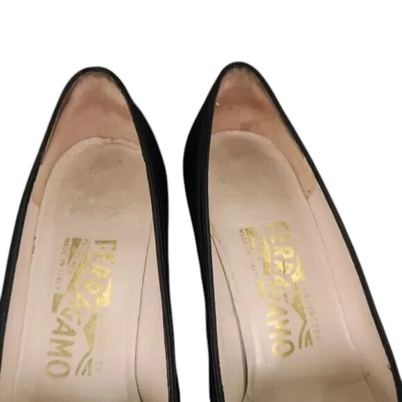 Salvatore Ferragamo Shoes Womens 5.5 Pumps Classic Fashion Leather Blue Formal - Picture 8 of 16